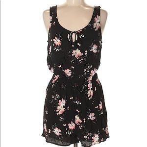 Aeropostale Black Floral Romper